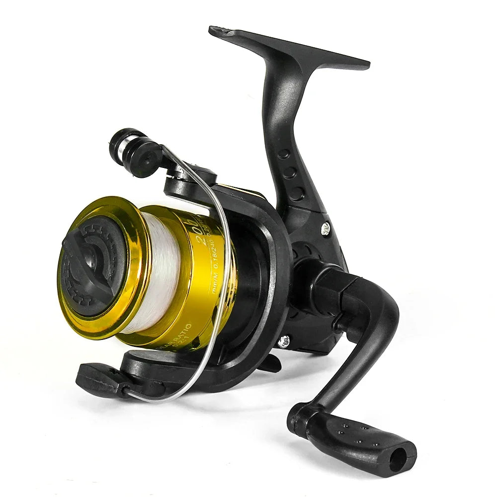 DNDYUJU Spinning Fishing Reel 5.2:1 Wheel Plastics Including Fishing Line Wheel Vessel Bait Casting Flying