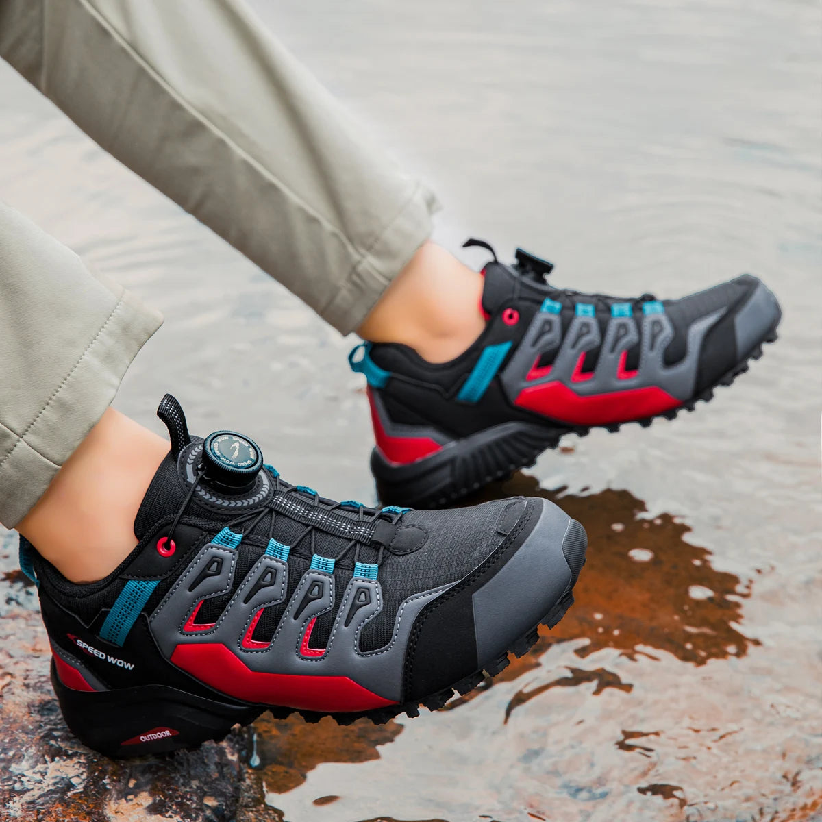 Men's Hiking Shoes Suede Leather Outdoor Shoes Wear-resistant Men Trekking Walking Hunting Tactical Sneakers