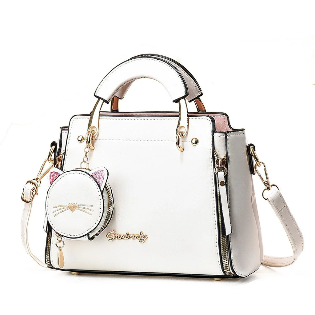 Women's bag new fashionable sweet handbag Korean version casual personality cat shoulder crossbody bag  SC051
