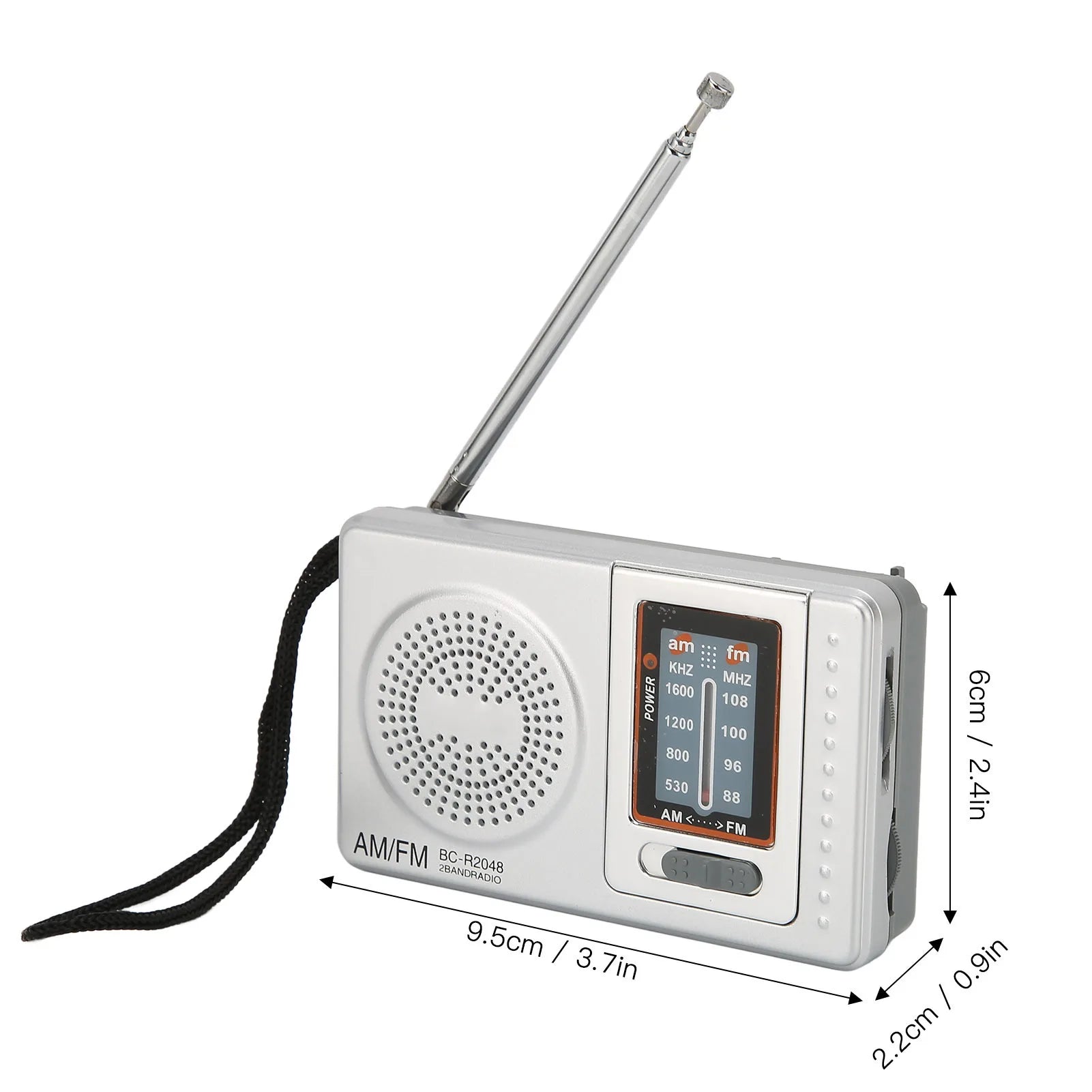 Portable Radio DSP Chip AM FM Transistor Radio with Built in Speaker for Home Travel Entertainment Work Emergency Mini Radio