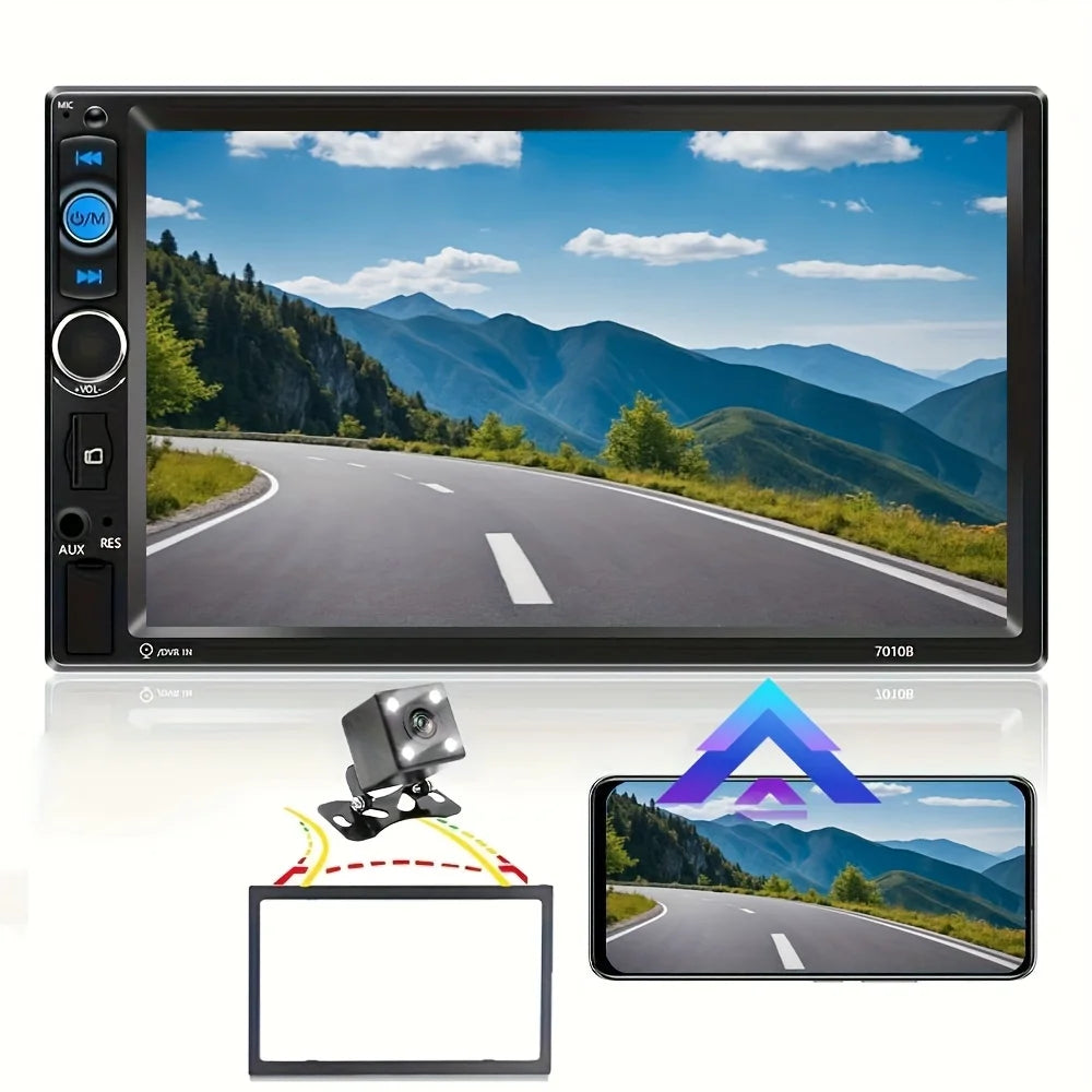 Car Stereo 2 Din Car Radio 17.78 cm MP5 Player with HD Screen Digital Display Multimedia Support USB SD with Backup Camera