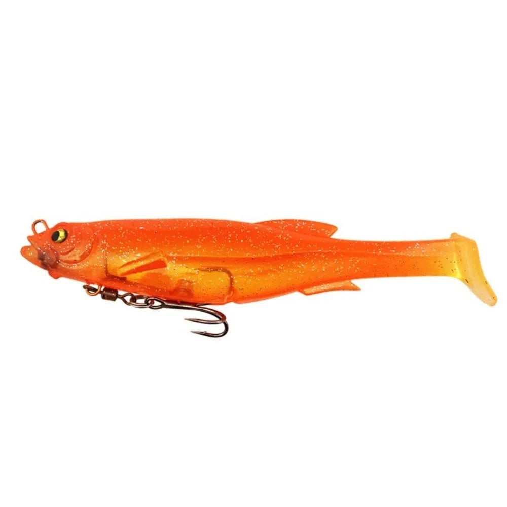 With Salwater Freshwater Hook Soft Fishing Lures 9cm/9g 12.5cm/21g 3D Eyes Artificial Swimbait T Tail Artificial Fish