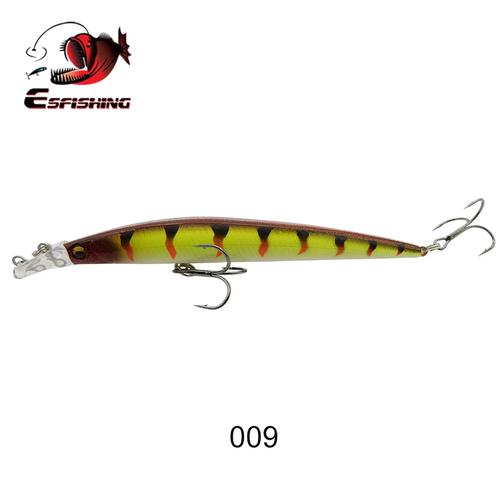 ESFISHING Fishing Lures Floating Minnow Sharp Shovel 120mm10g Dive 0.2-07m Leurre Soupl Baits Two Depth for Choosing Top Water