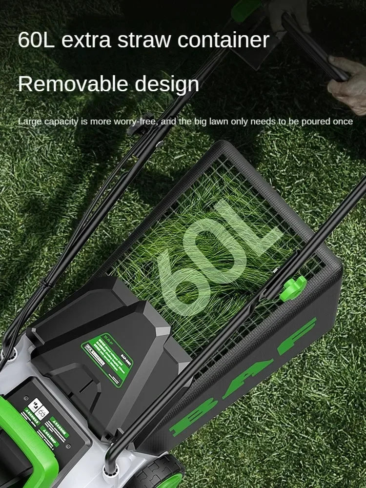 High-Power Electric Lawn Mower - Perfect for Large Yards, Push-Style Efficiency and Corded Operation Included
