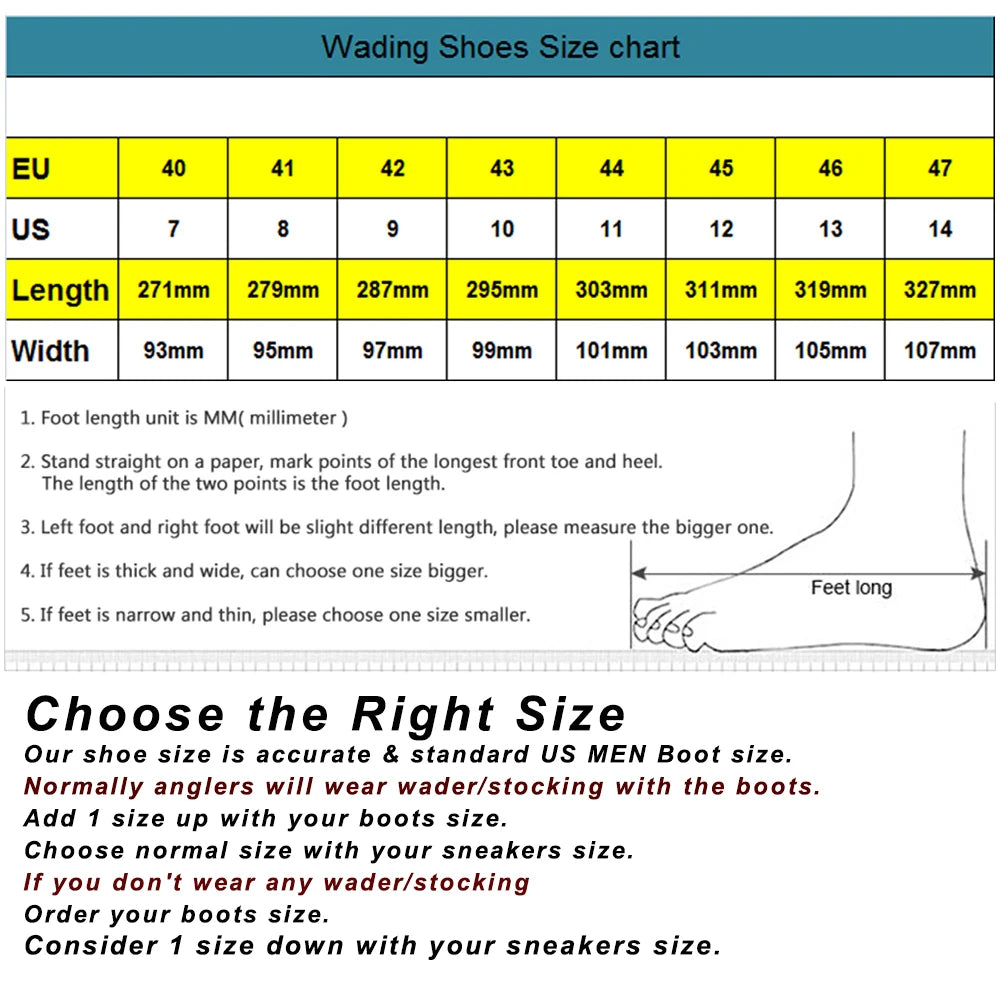 Men's Fishing Wading Boots Rubber Sole  Lightweight Anti-Slip Hunting Rubber Bottom Waders Shoes