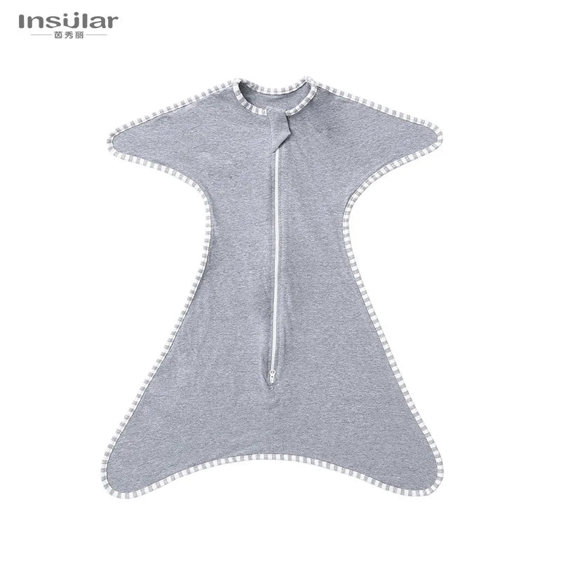 Newborn Baby Sleeping Bags Anti-shock Swaddle Blanket Double Zipper Sleepsacks Newborn Baby Cotton Sleepwear Comfy Sleep Sac