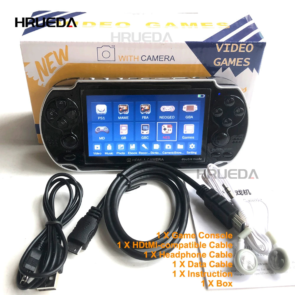 8GB Video Game Console Portable Camera 4.3 Inch Color Screen Handheld Game Player Dual Joystick  Game Consoles 10000+ Games