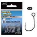 20Pcs/set Fish Hooks 4# 6# 8# 10# 12# Big Eye Single Fishing Hooks Lnline Fish Hooks For Live Bait&Hardbait Fishing Accessories