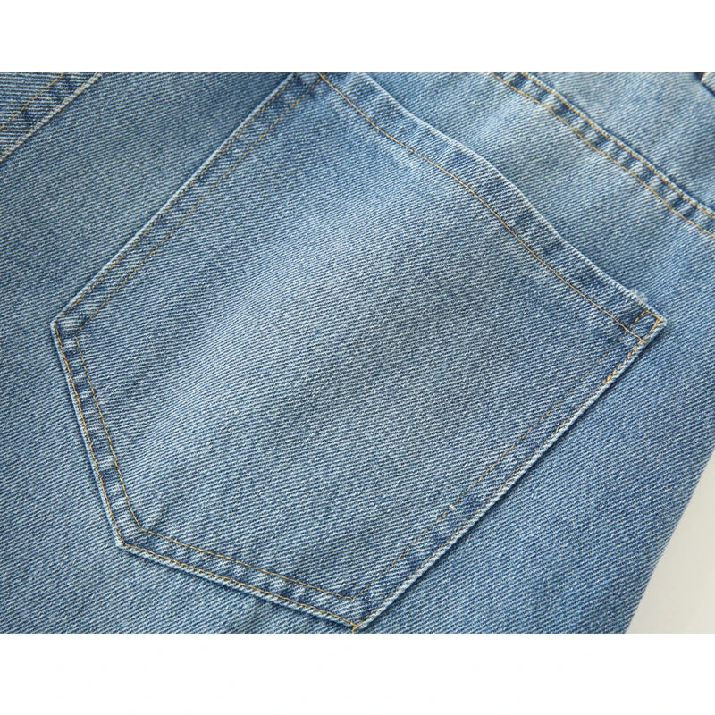 MUJER 2025 Women's Jeans Blue Baggy Jeans for Women High Waist Mom Jeans Woman Wide Leg Denim Pants Woman Jeans Summer Trousers