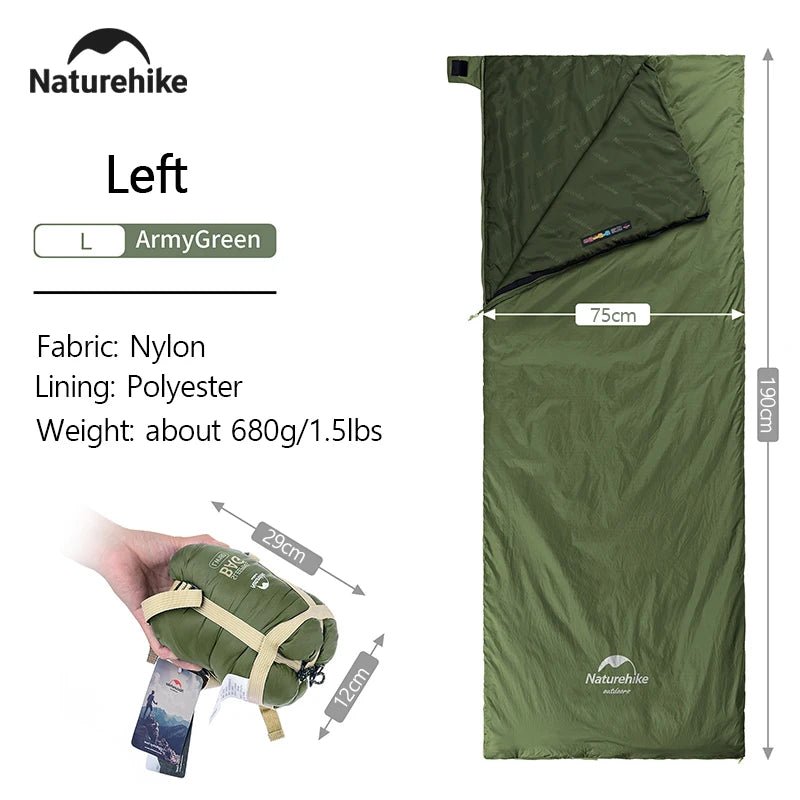 Naturehike 2026 New Camping Sleeping Bag Waterproof Ultralight 3 Season Sleeping Quilt Splicing Travel Large Sleeping Bags
