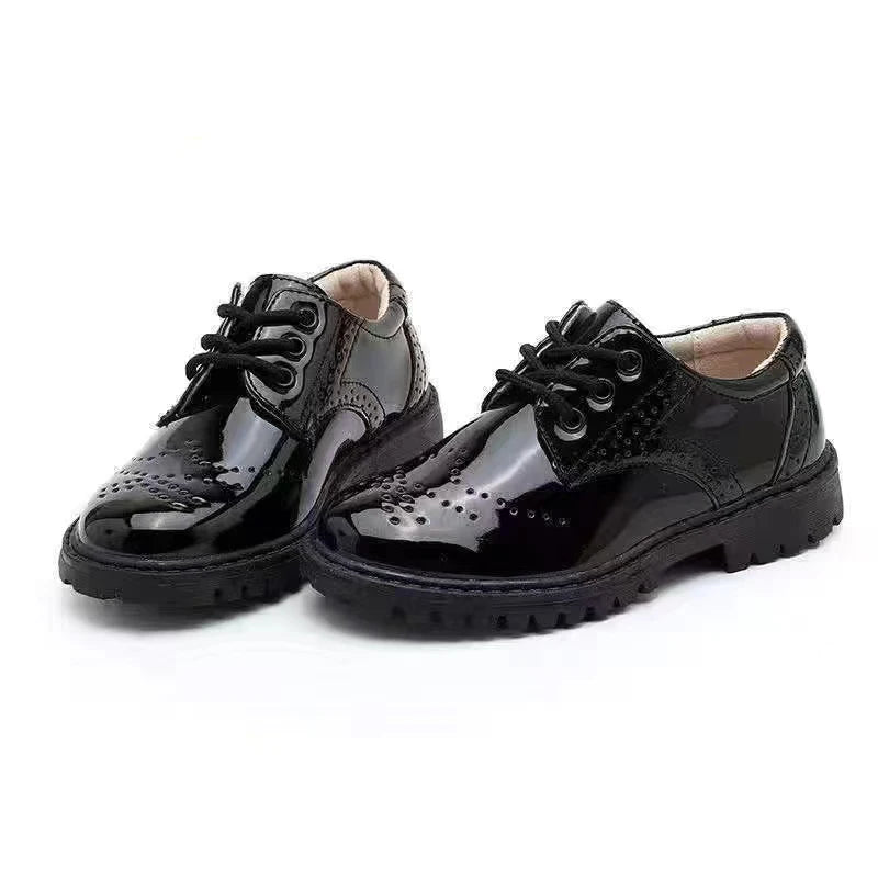 EOFK Boy Girl Derby Comfort Oxfords Dress Leather Shoes Spring Autumn Children School Uniform Classic Perfomance Loafers