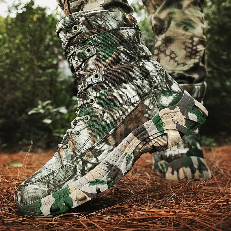 Men Tactical Boots Waterproof Army Work Climbing Hiking Shoes Training Motorcycle Hunting Safety Unisex Desert Boot