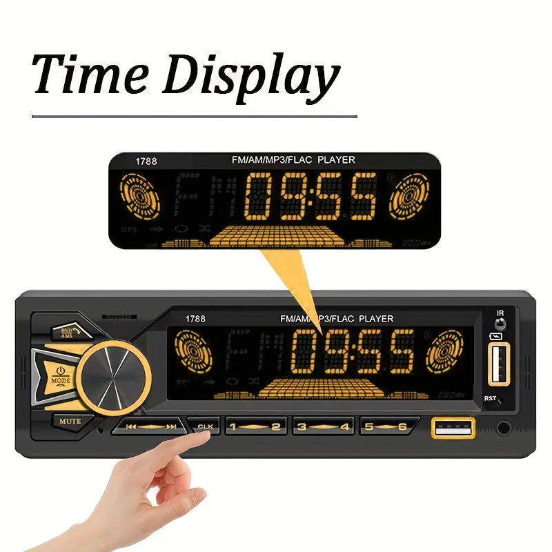 1pc Car Radio Srereo1din Wireless MP3 Player 60Wx4 FM Receiver with Remote Control AUX/USB/TF Card In Dash Kit