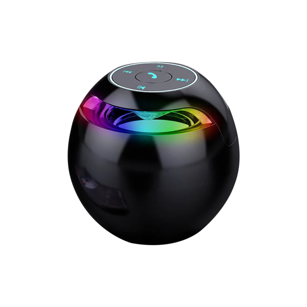 Clock Colorful Night Lights Bluetooth Speaker Mini Portable Home Bluetooth Speaker With LED Display TF Card MP3 USB Charging
