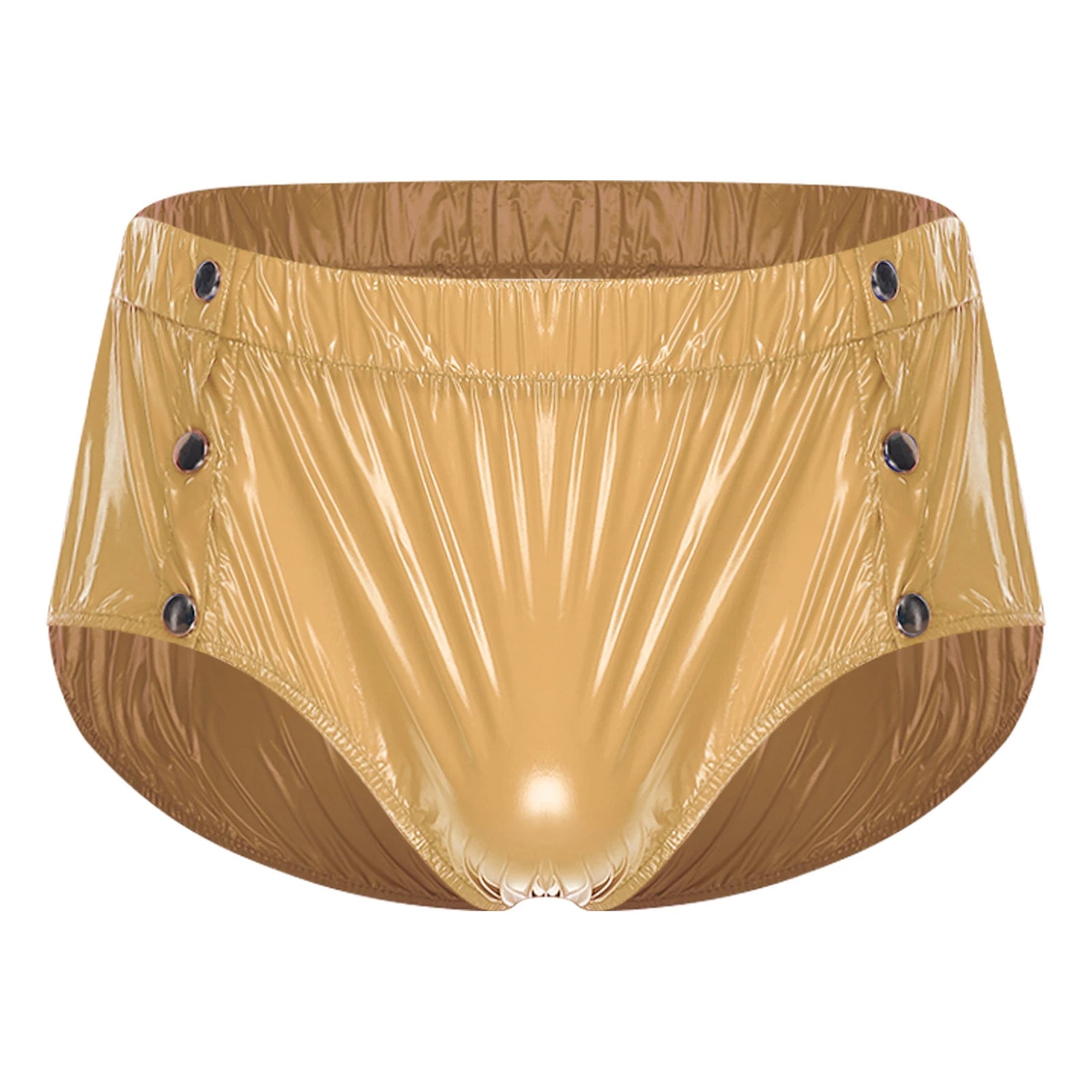 Mens Adaptive Underwear Waterproof Diaper Cover Front Pressing Buttons Anti-leak Briefs Bottoms for Elderly Special Needs