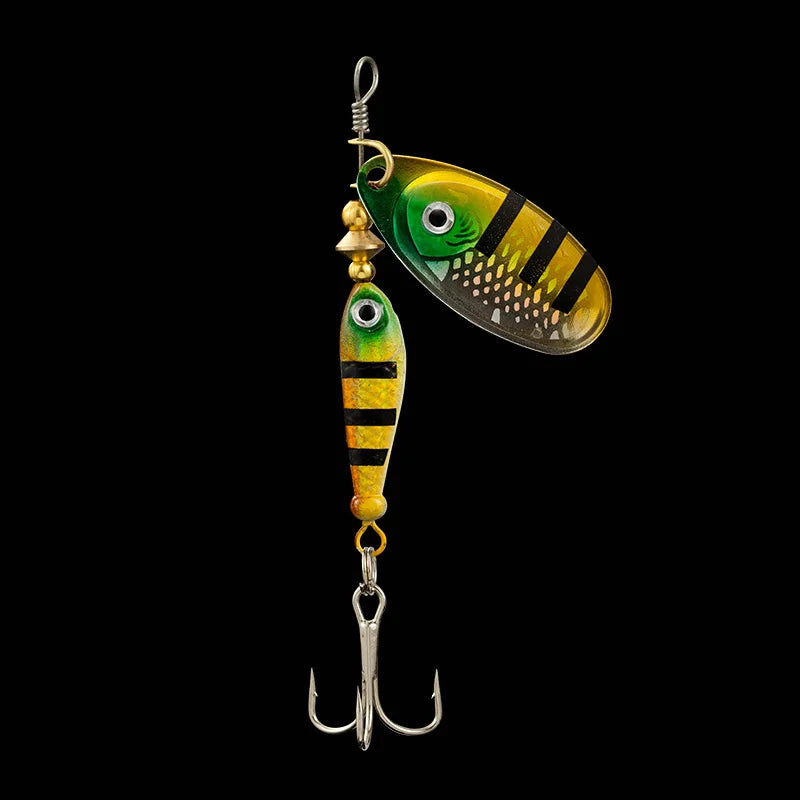 LUSHAZER Fishing spinner bait 9g spoon lure metal baits treble hook isca artificial fish wobbler feeder carp spinnerbait
