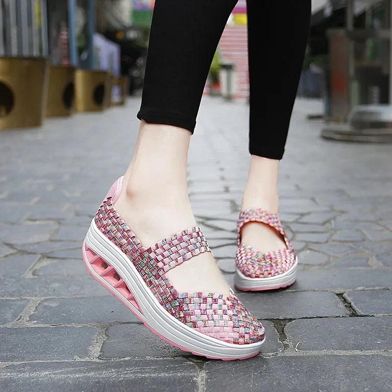 Women's Hand Woven Slip-On Breathable Sandals