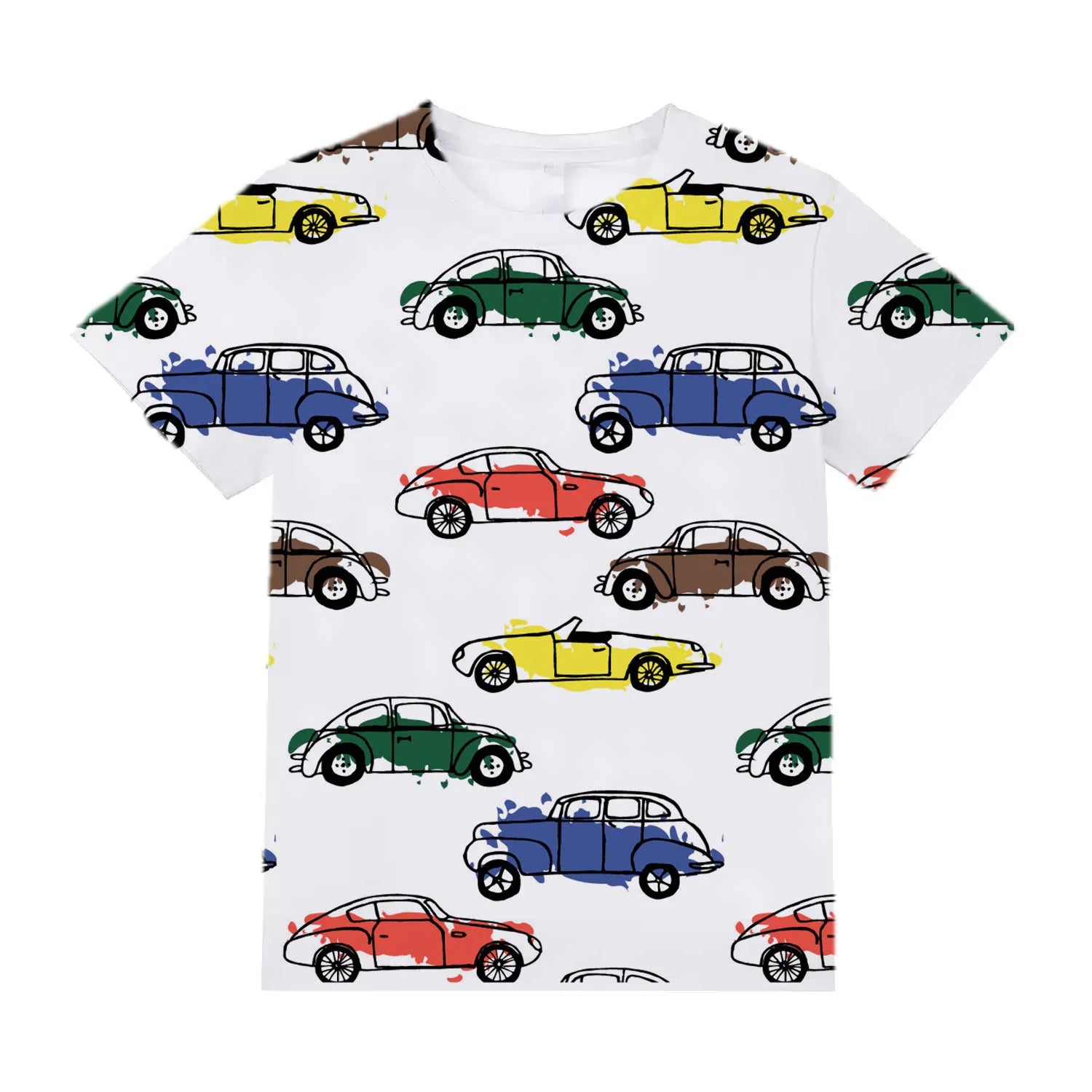 Kids Clothes for Girls from 2 to 7 Years Cute Things Cartoon Car Fashion T-Shirt Boys 9 to 14 Years White Tshirt Summer Tees Top