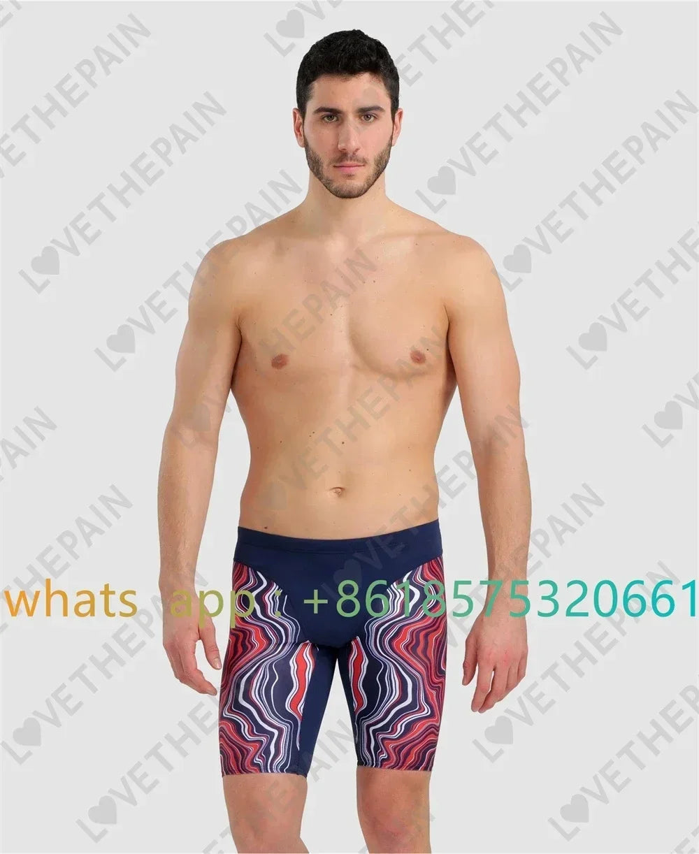 Mens Swimsuit Shorts Swimming Trunks Endurance Athletic Training Swimsuit Racing Shorts Beach Swimwear 2023 Surfing Swim Jammers