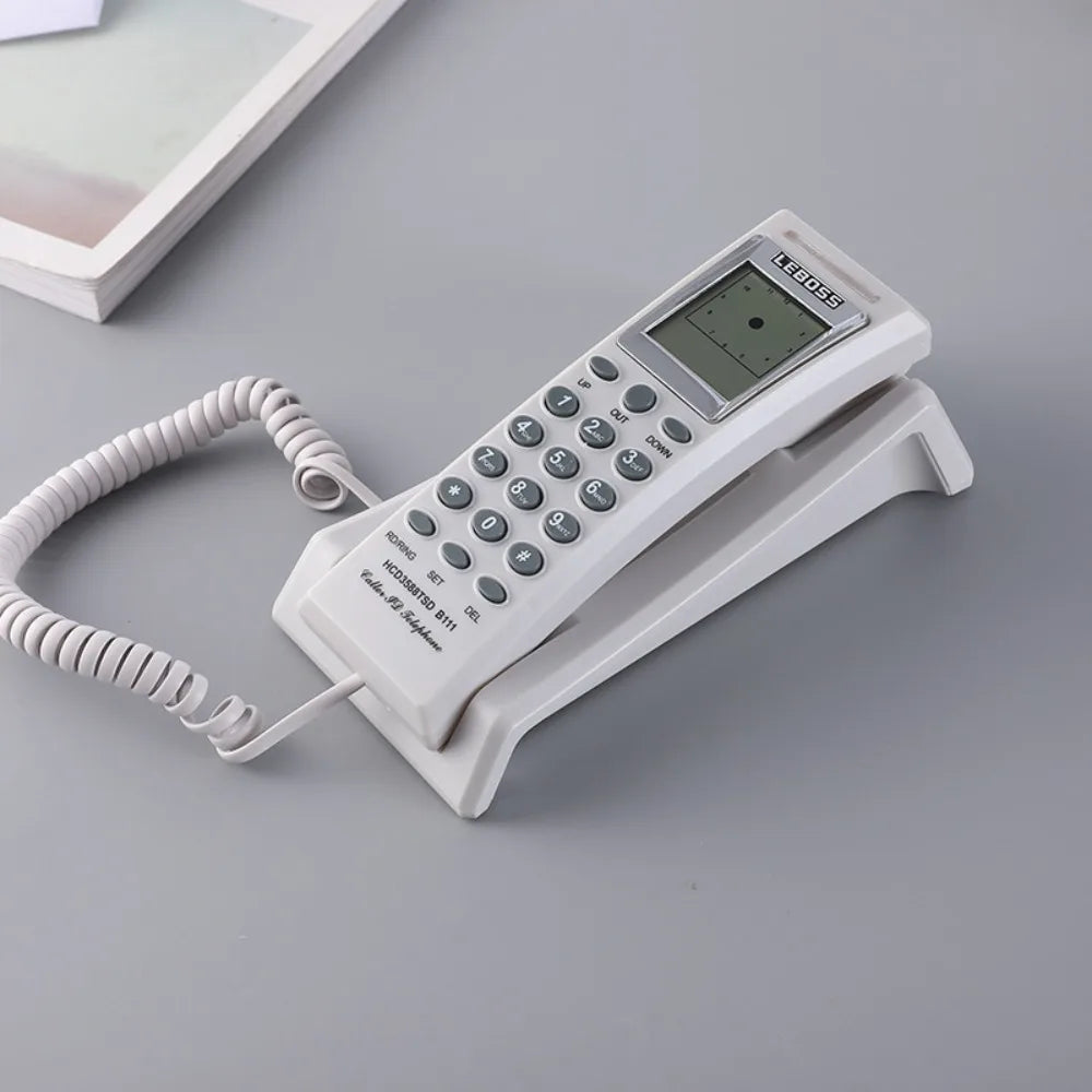 NEW Wall Mounted Wired Telephone Desktop Landline Corded Phone Handset Compact House Phones Hotel Home Office