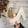 2025 Women Shoes Fashion Outdoor Thick Heeled Platform Shoes Woman Party New Chunky High Heel Pumps Women Zapatos De Mujer