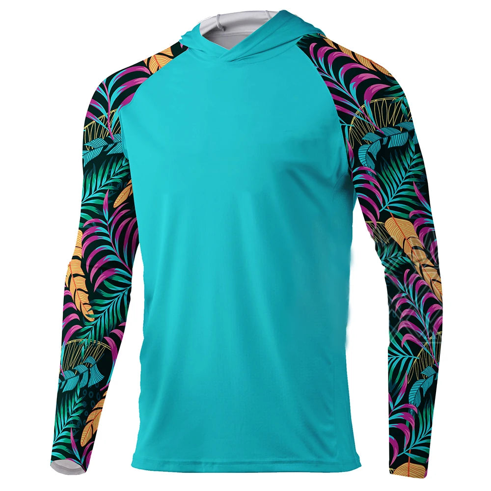 Fishing Hoodie Men Clothes Summer Breathable Long Sleeve Fishing Jersey Sun Protection Camouflage Fishing Shirts