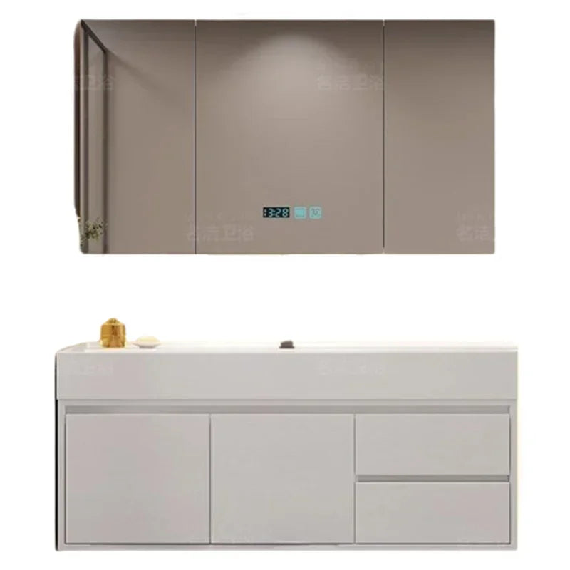 Makeup Luxury Bathroom Cabinet Rack Storage Mirror Vanity Bathroom Cabinet Shower Organizer Ergonomic Vestidores Hotel Furniture