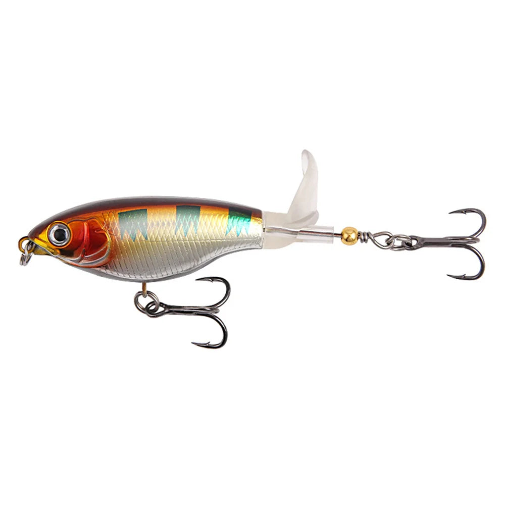 1Pcs Topwater Whopper Plopper Fishing Lure 6g/10g Trolling Catfish Artificial Hard Bait with Soft Rotating Tail Fishing Tackle
