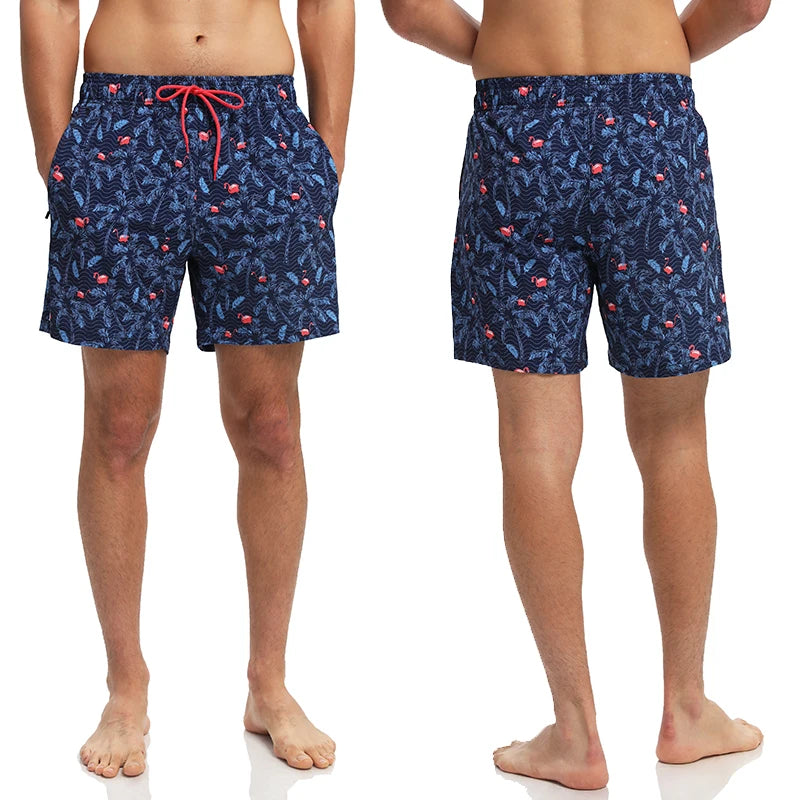 ESCATCH 2026 Summer New Style Mens Shorts 2 in1 Fitness Printing Traje De Baño Hombre Long Lining With Zipper Pockets Swimsuit