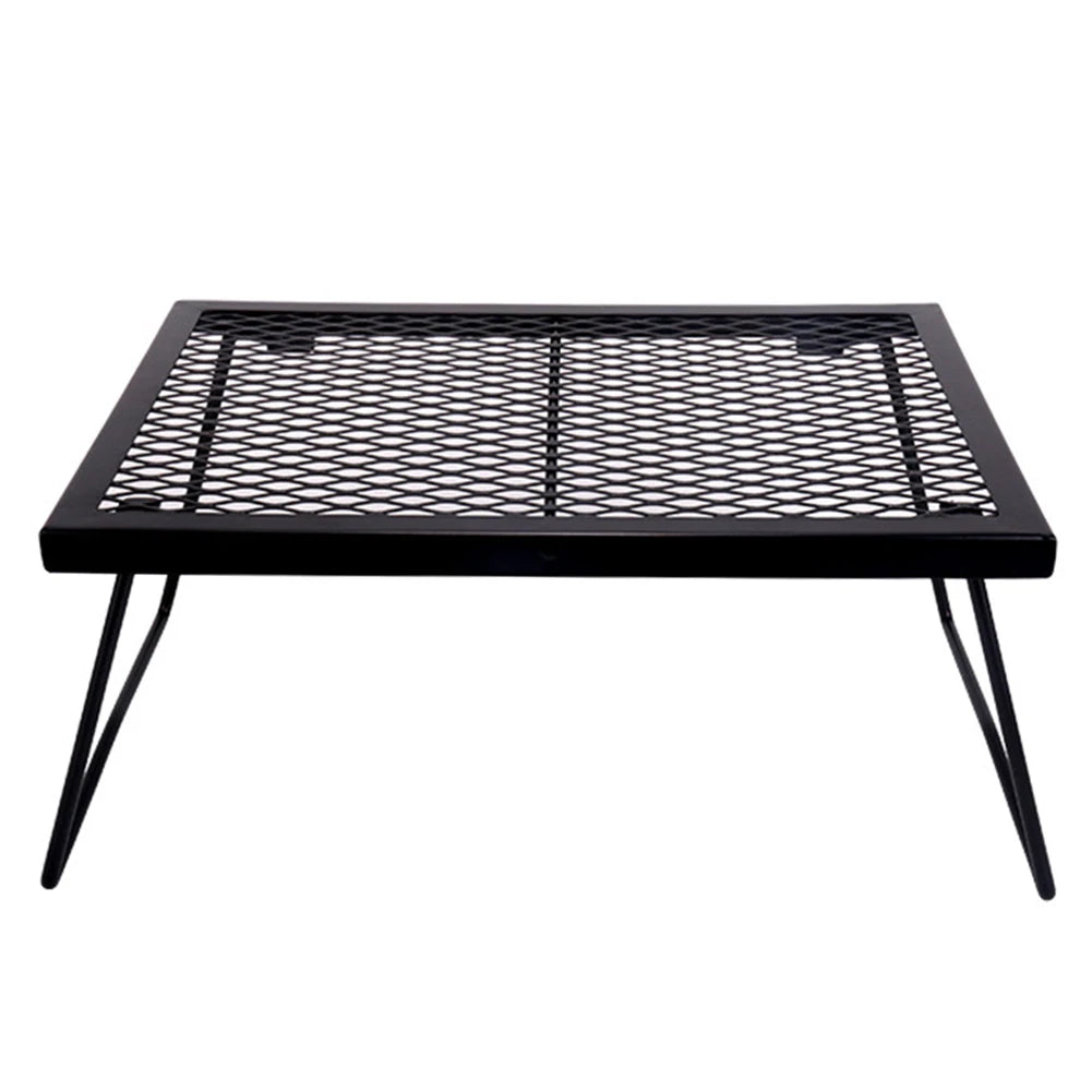 Campfire Grill Grate Heavy Duty Over Fire Camp Grill Foldable Camp Fire Cooking Rack for Camping Barbecues Picnic