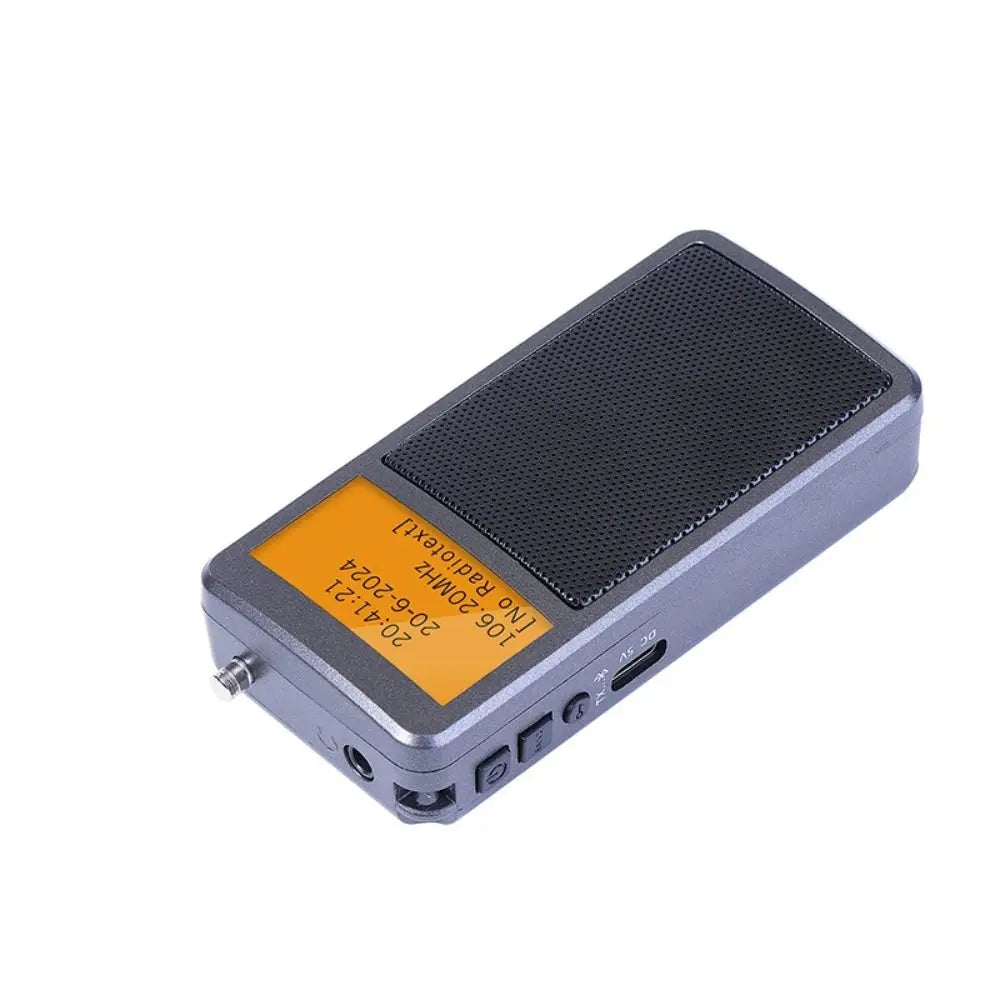 Multifunctional Mini Portable Bluetooth Radio Alarm Clock Music Player DSP FM Stereo Radios Rechargeable Built-in Speaker