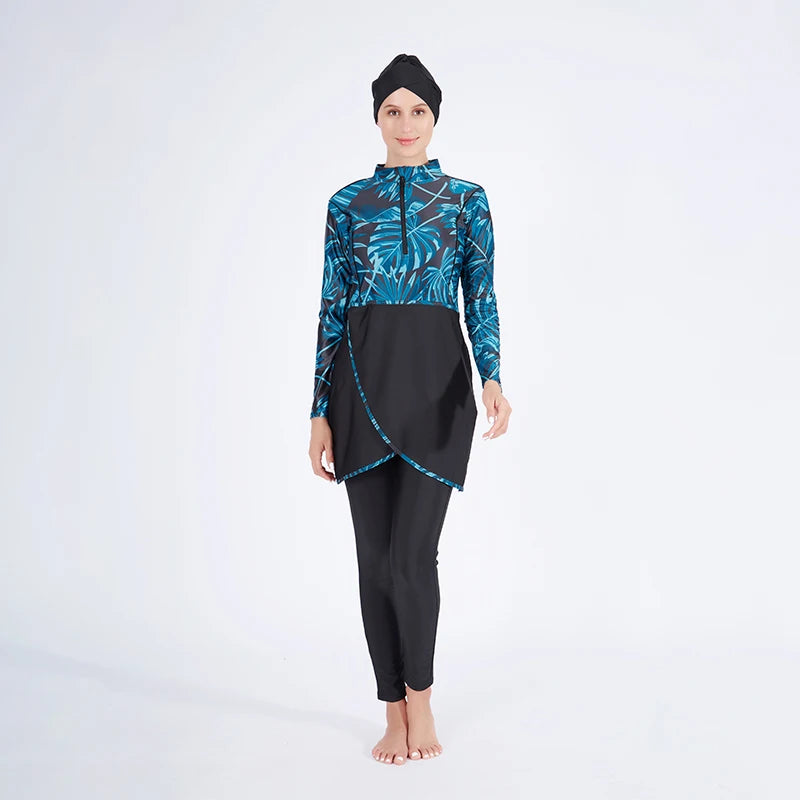 Muslim Modest Swimwear Hijab Burkini Swimsuit Women Islamic Cover Ups Long Sleeve Swimming Suit Hijabs For Woman Swim Bathing