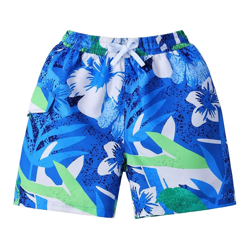 Hawaii Kids Swim Shorts Cute Swimsuit Swimming Trunks Quick Dry Summer Swimwear Boys Beach Shorts Surf Board Male Clothing Pant