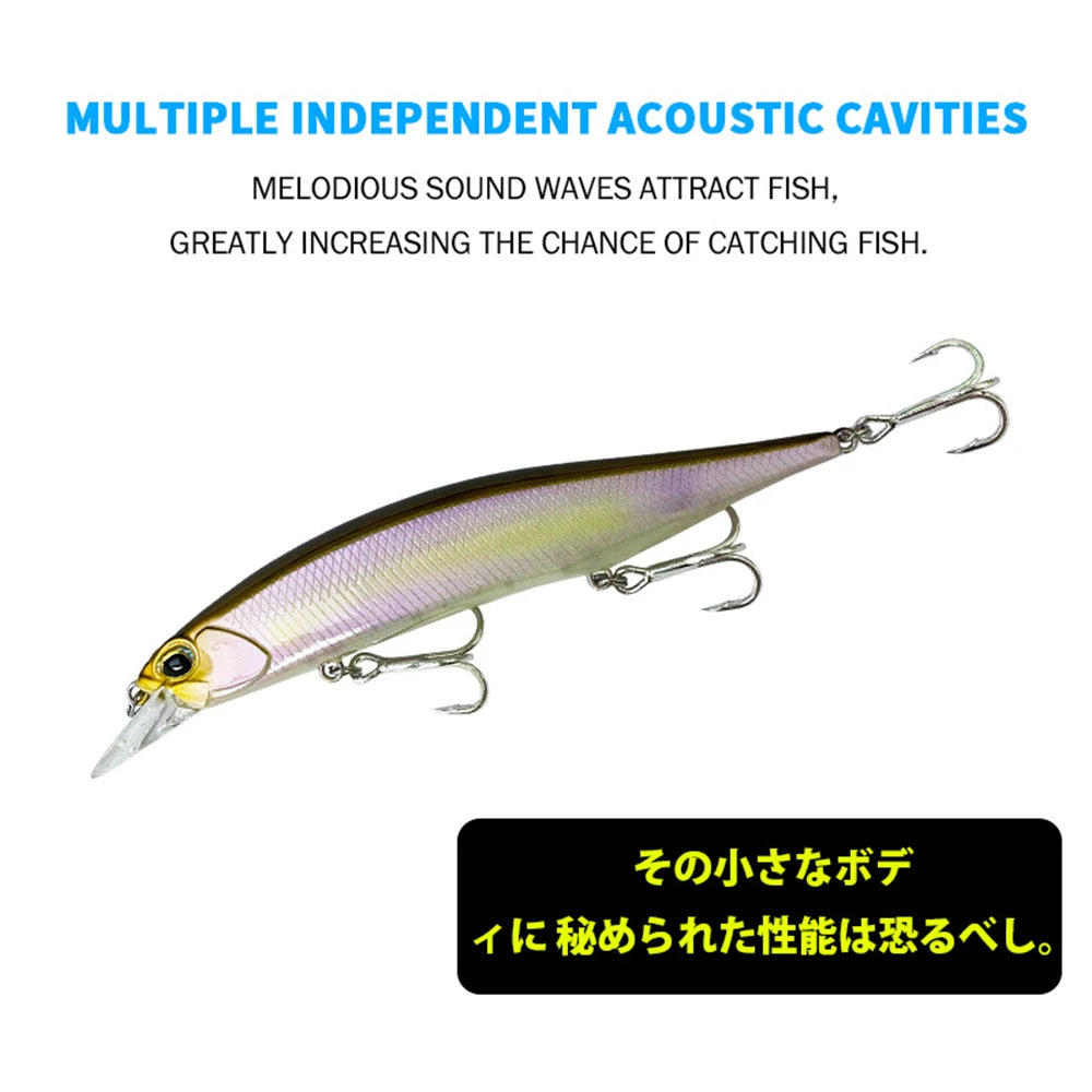12cm 18.5g Fishing Lures Floating Minnow Wobbler Artificial Hard Bait Long Casting Jerkbait Seawater Fishing Bass Decoy MN607
