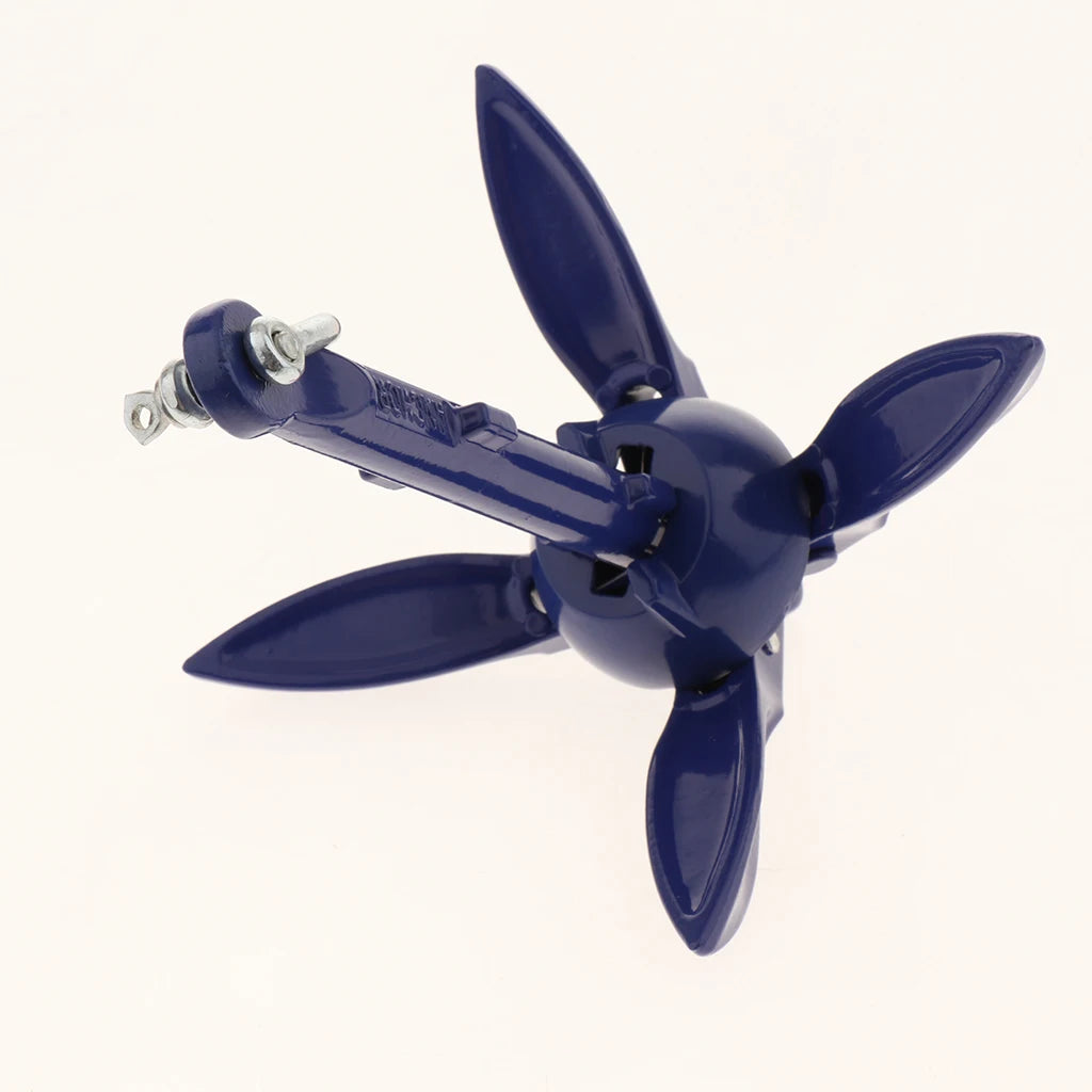 Collapsible Boat Anchor Boating Accessories Carbon Steel Sturdy Gear for Canoes Small Watercrafts Waterski