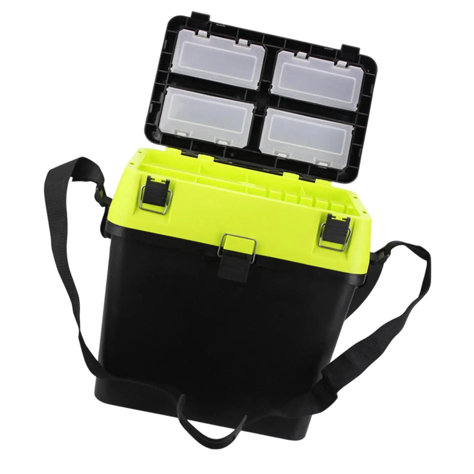 Fishing Tackle Box Fishing Equipment Waterproof Folding Handheld Fish Bucket Adjustable Shoulder Strap Portable Fishing Tool