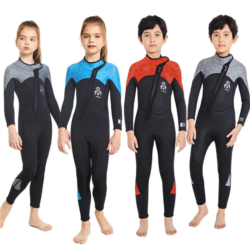Kids Surfing Wetsuit,Children's Neoprene Thick Swimsuits,Underwater Diving Suits Boys Jellyfish UPF50+ Swimwear Bathing Clothing