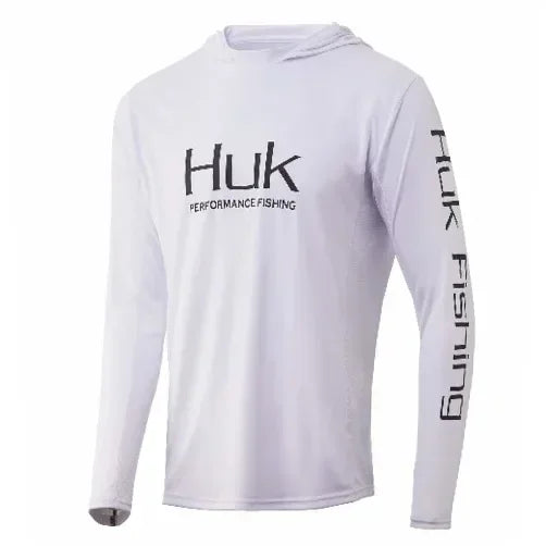 Huk Fishing Apparel Clothing Men Long Sleeve Fishing T-shirt Sun Protection Uv Breathable Hooded Angling Camisa De Pesca