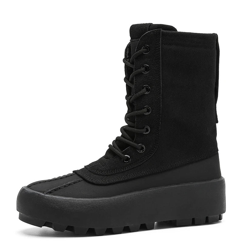 Men Outdoor High-top Boots Tactical Military Boots Thick-soled Shoes Lightweight Wear-resistant Hiking Shoes Men Motocycle Boots