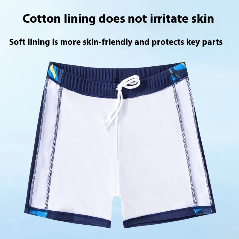 New Kids Swimsuit Medium Kids Baby Split Suit Swim Trunks Light Short Sleeve Beach Swimsuit Boys Swimsuit Swim Trunks