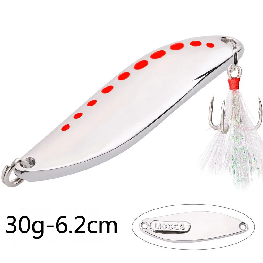 Metal Vib Leech Spinners Spoon Lures 2.5g 5g 7.5g 10g 15g 20g 25g 30g Artificial Bait Lure Fishing Tackle for Bass Pike Perch