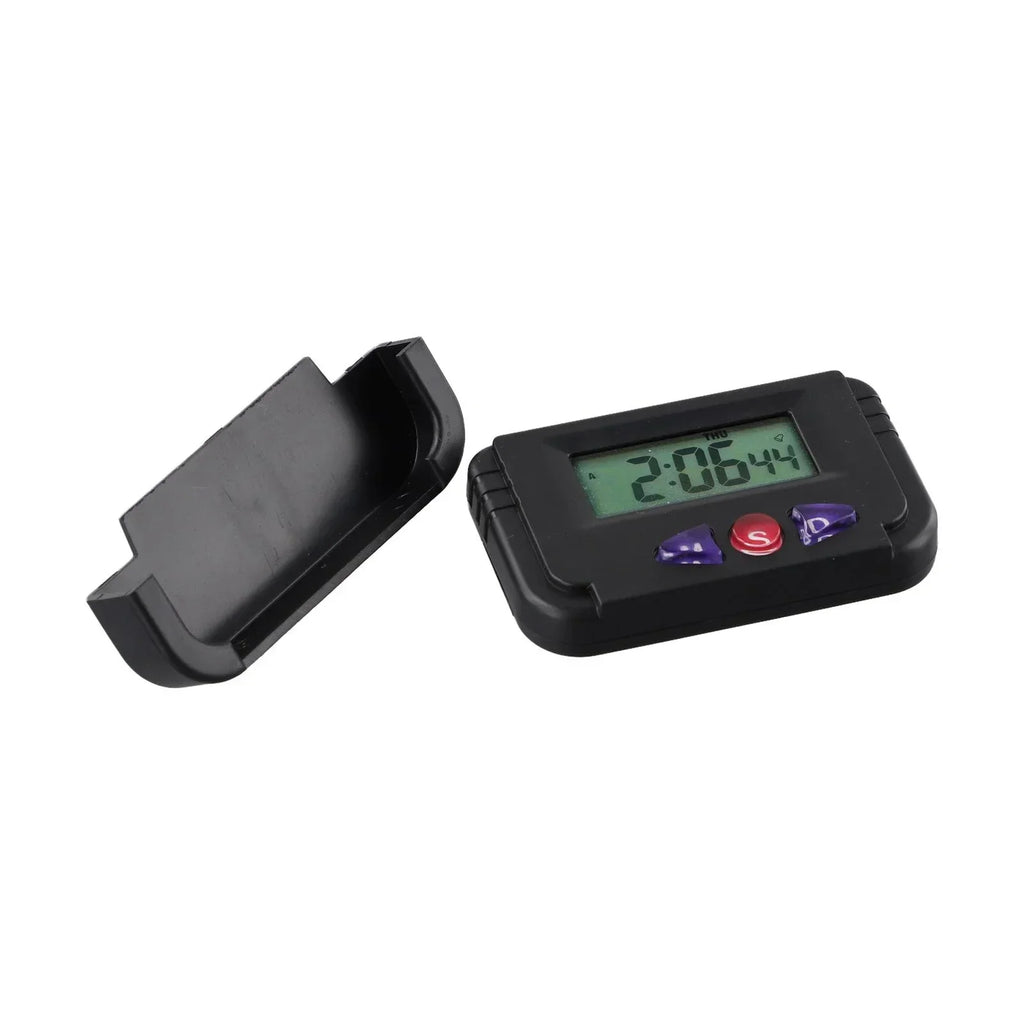 Mini Portable Desk Clock 12Hour Time Display Digital Clock Automotive Electronic Stopwatch Alarm Clock For Student/Car/Bedroom
