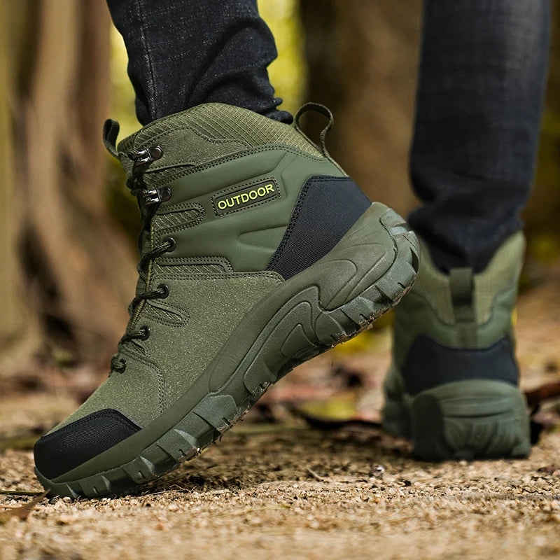 2025 New Arrivel Men's Desert Trekking Boots Outdoor Leather Hiking Shoes Men Hunting Boots Men's Climbing Shoes Trail Sneakers