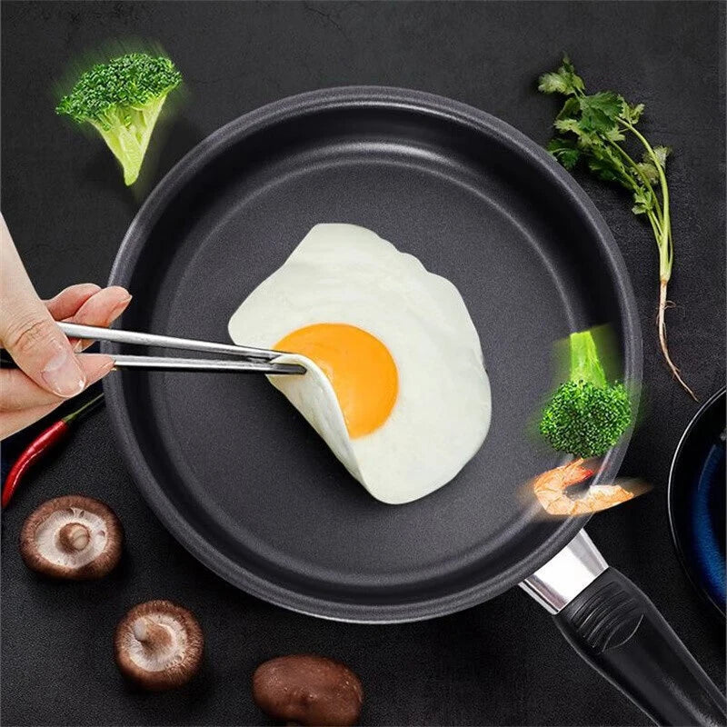 For Home Use Kitchen Cookware Mini Frying Pan Non-Stick Thickened Stainless Steel Frypan Pot Fried Eggs Saucepan Gas