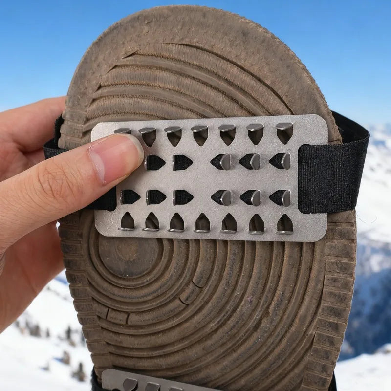 Mens Womens Mountaineering Boots and Shoes Non-slip Hiking Hiking Accessories Stainless Steel Non-slip Ice Claws Snowshoe Spikes