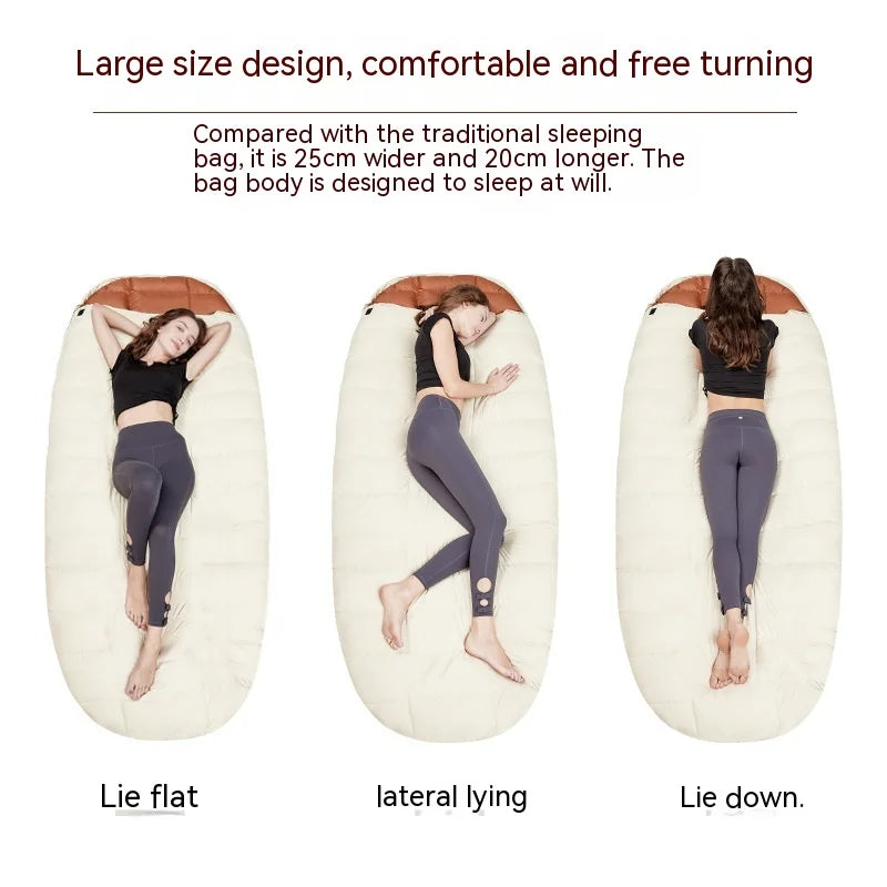 Lohascamping Down Sleeping bag Adult Machine washable Ultralight 3 Season Sleeping Bags for home Traveling Camping sleeping bag