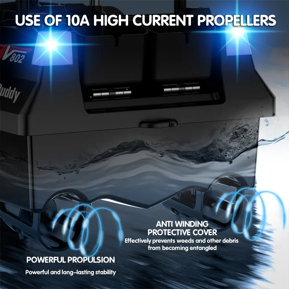 GPS Positioning 160 Positioning Points Fishing Boat Rc Bait Boat 4 Hoppers Waterproof 3KG Load 500M 15KM/H GPS One Click Return