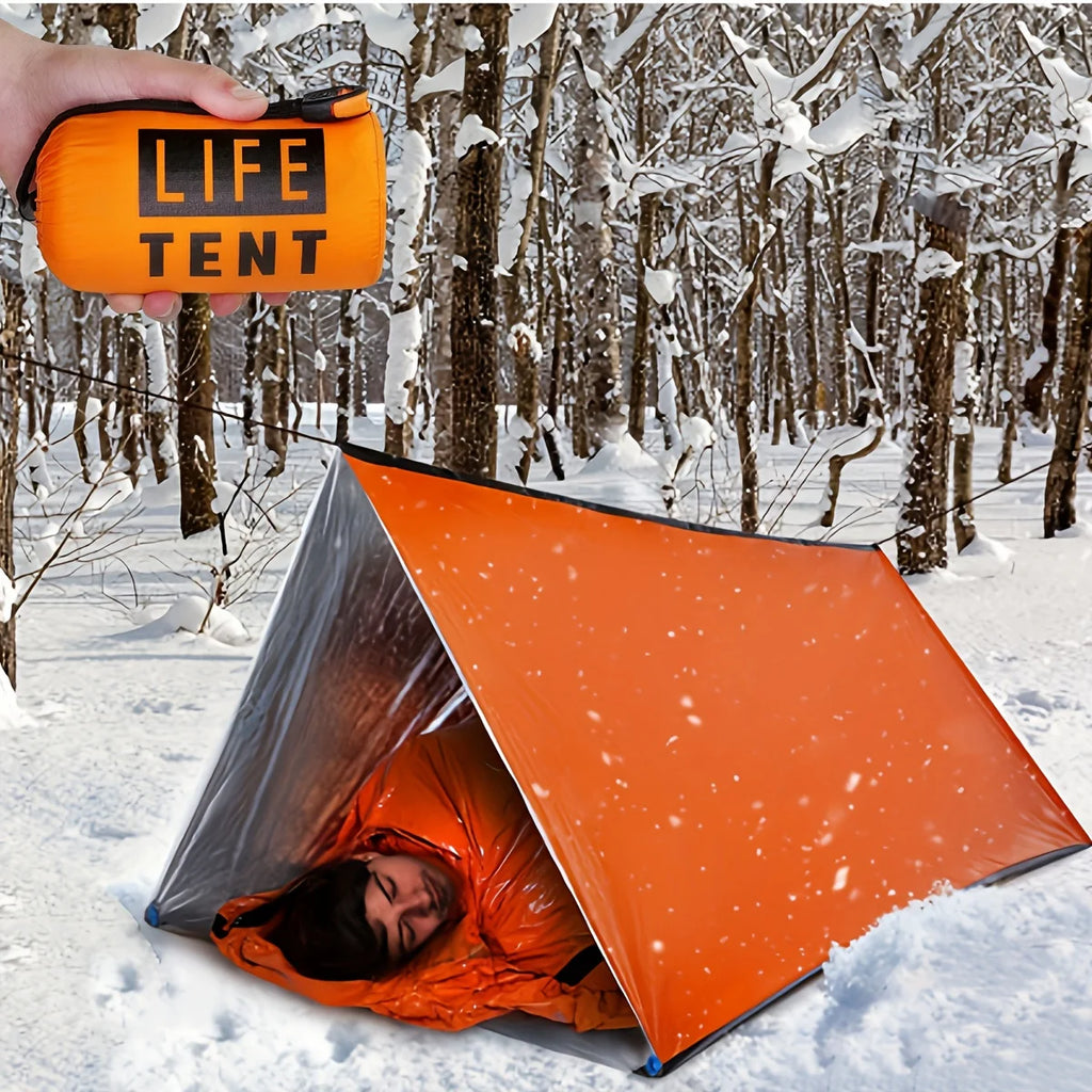 2 Person Emergency Tent  Camping Travel  Family Campaign House Tourist Tents Cool Gear Equipment Coat