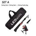 Fishing Rod Full Kits 1.6M Telescopic Sea and Spinning Reel Baits Lure Tackle Travel Fishing Gear Accessories Bag 6 Optional Set