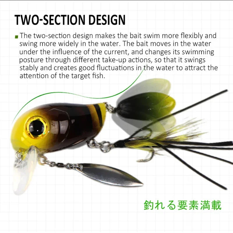 Crank Bait 8g 40mm Floating Minnow Fishing Lure Pesca Wobbler Rotating Sequins Stream Freshwater Bass Pike Trout Perch Hard Bait